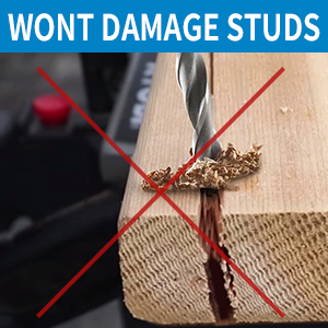 Won't damage studs